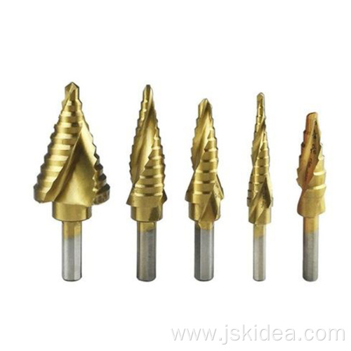 Inch Size HSS Step Drill Bit Spiral Flute